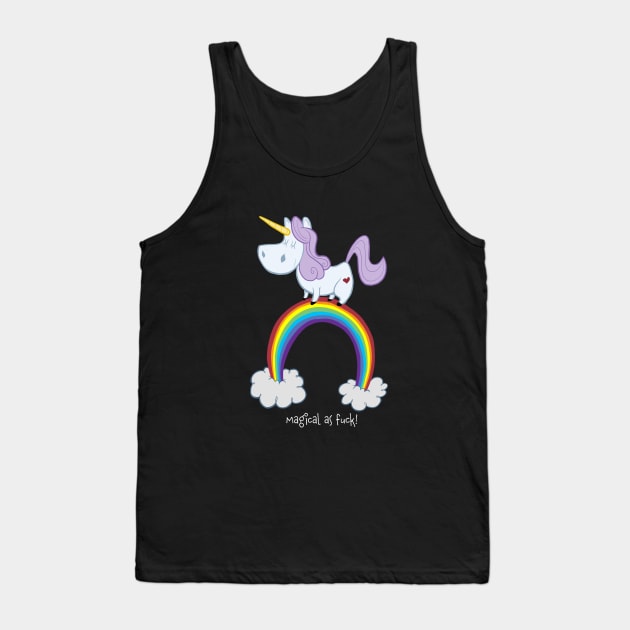 Unicorn Magical as Fuck! Dark Shirts Tank Top by JasonHWilliams